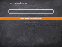 Tablet Screenshot of dovolenanalipne.cz